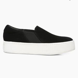 Vince Warren Slip On Platform black Suede Sneakers 7